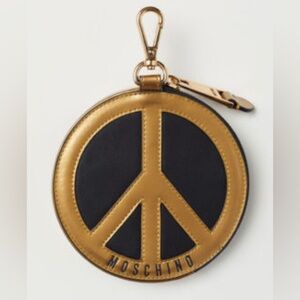 Moschino X H&M Gold and Black Peace Sign Key Holder
